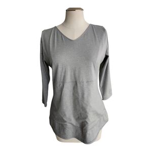Flexees Grey 3/4 Sleeve Back Smoothing Shapewear Top XL